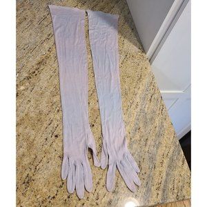 Vintage Long 26.5" Van Raalte Rayon Gloves Size 6 1/2 M Tie Dye Ombre Look Opera